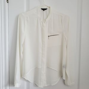 BNWOT RW&CO Button Up Chiffon Blouse.